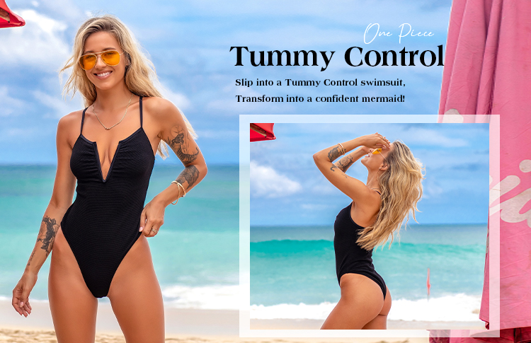 Women 1PC Swimsuit Yoga Swimsuit Tummy Control High Swimwear Mokini Women  Spaghetti Straps Monokini Push Up Bathing Suit